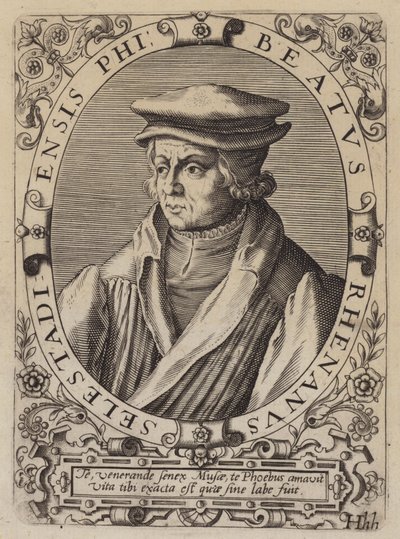 سعيد Rhenanus الألماني الإنساني والباحث والمصلح الديني (النقش) بواسطة المدرسة الألمانية