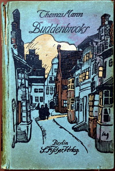 غلاف كتاب لـ Buddenbrooks بواسطة Thomas Mann (1871-1950) نشره S. Fischer ، برلين ، 1917 بواسطة المدرسة الألمانية