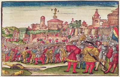 كتاب الوحي ، الفصل الخامس والعشرون ، من الكتاب المقدس لوثر ، ج .1530 (قطع خشبية ملونة) بواسطة المدرسة الألمانية