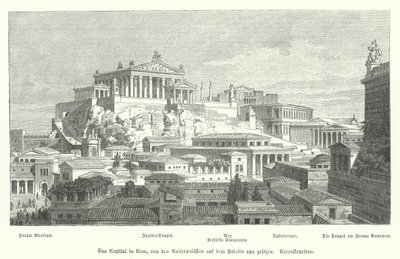 Capitoline Hill, ancient Rome (engraving) بواسطة المدرسة الألمانية