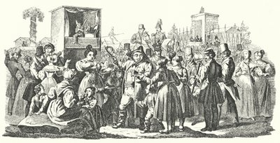 كرنفال في حي شتوتغارت بمدينة كانشتات ، خريف عام 1835 (نقش) بواسطة المدرسة الألمانية