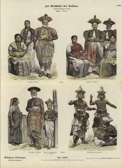 أزياء سيلانية ، 1880 بواسطة المدرسة الألمانية