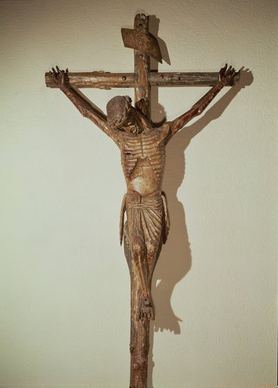 المسيح على الصليب ، يدعى Le Devot Christ ، 1307 (خشب) بواسطة المدرسة الألمانية
