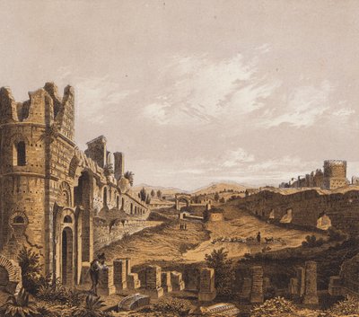 سيرك ماكسينتيوس، روما (ليثو ملون) بواسطة المدرسة الألمانية