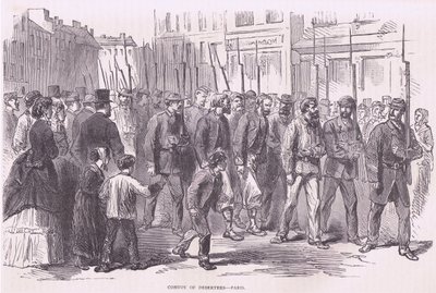 قافلة الفارين من باريس ، تاريخ الحرب بين فرنسا وألمانيا Cassells الذي نشرته شركة Cassell and Company Limited ، c1890 (litho) بواسطة المدرسة الألمانية