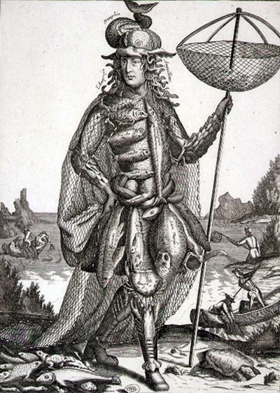 زي صياد ، حانة. بواسطة جيرارد فالك (1651-2-1726) حوالي عام 1690 (نقش) بواسطة المدرسة الألمانية