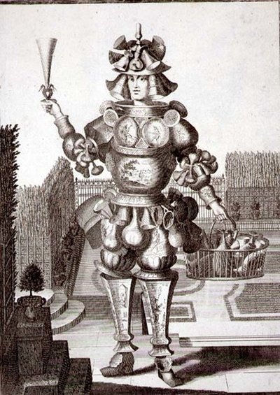 زي لتاجر الأواني الزجاجية والأواني الفخارية ، حانة. بواسطة جيرارد فالك (1651 / 2-1726) حوالي عام 1690 (نقش) بواسطة المدرسة الألمانية