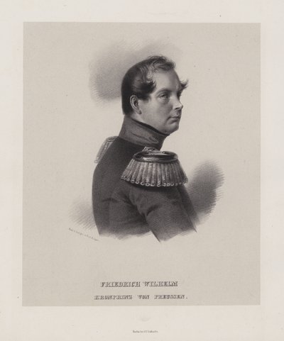 Crown Prince Frederick William of Prussia (litho) بواسطة المدرسة الألمانية