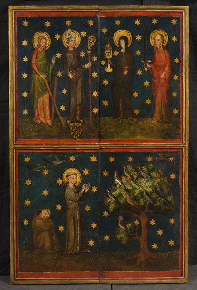 الصلب الثلاثي (المعروف سابقًا باسم Estouteville Triptych) ، حوالي 1374 (زيت على لوح) بواسطة المدرسة الألمانية