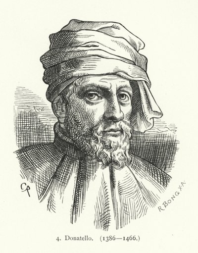 دوناتيلو ، نحات إيطالي من عصر النهضة (نقش) بواسطة المدرسة الألمانية