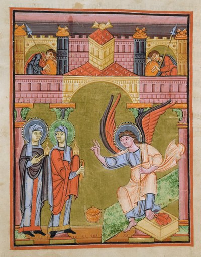 فول. 33v من مدرسة Reichenau Evangeliary ، الدستور الغذائي F. II. 1 بواسطة المدرسة الألمانية