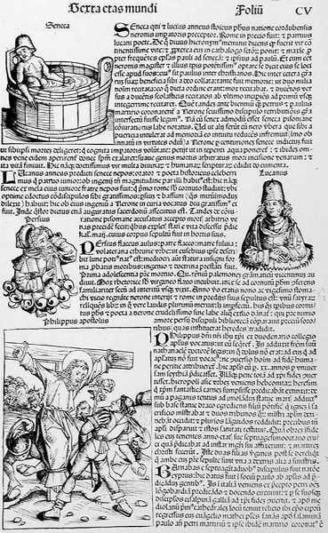 فوليو السيرة الذاتية ، من Liber Chronicarum بواسطة Hartmann Schedel (1440-1514) 1493 بواسطة المدرسة الألمانية