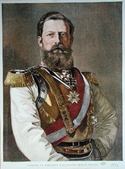 فريدريك الثالث (1831-188) 1888 (ليثو ملون) بواسطة المدرسة الألمانية
