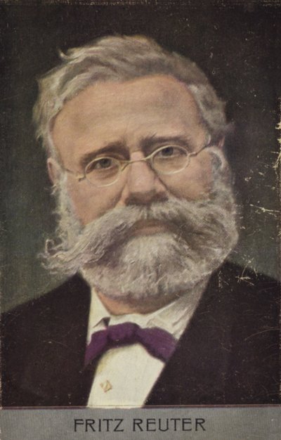 فريتز رويتر (1810-1874)، روائي ألماني (طباعة حجرية ملونة) بواسطة المدرسة الألمانية