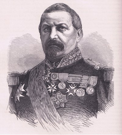الجنرال فينوي ، تاريخ الحرب بين فرنسا وألمانيا Cassells الذي نشرته شركة Cassell and Company Limited ، c1890 (litho) بواسطة المدرسة الألمانية