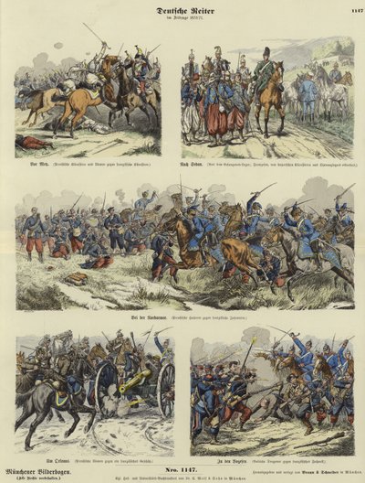 سلاح الفرسان الألماني للحرب الفرنسية البروسية 1870-1871 بواسطة المدرسة الألمانية