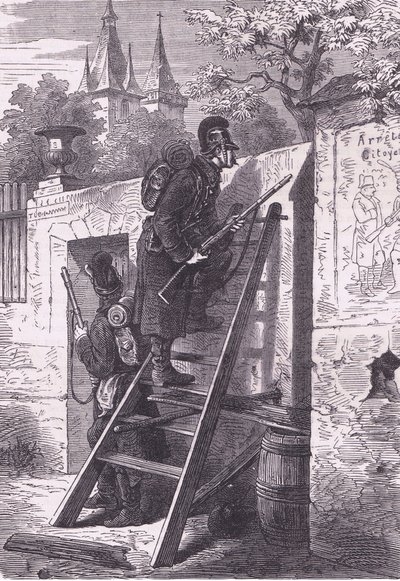 حزب الاستكشاف الألماني ، Cassells History of the War بين فرنسا وألمانيا الذي نشرته Cassell and Company Limited ، c1890 (litho) بواسطة المدرسة الألمانية