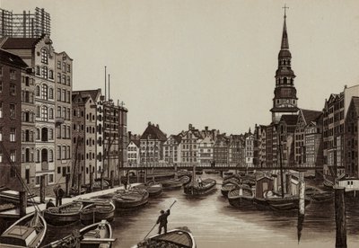 Hamburg: Reimers-Fleet, Reimers Fleet (litho) بواسطة المدرسة الألمانية
