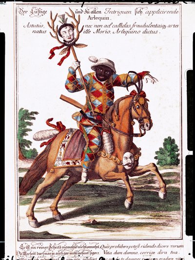 Harlequin على ظهور الخيل بواسطة المدرسة الألمانية