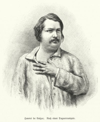 Honore de Balzac ، الروائي والكاتب المسرحي الفرنسي (ليثو) بواسطة المدرسة الألمانية