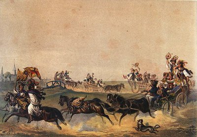 موكب الزفاف المجري ، حوالي 1855 (لون ليثو) بواسطة المدرسة الألمانية