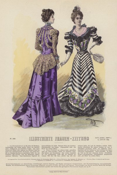 رسم توضيحي لـ Illustrirte Frauen-Zeitung (لون ليثو) بواسطة المدرسة الألمانية