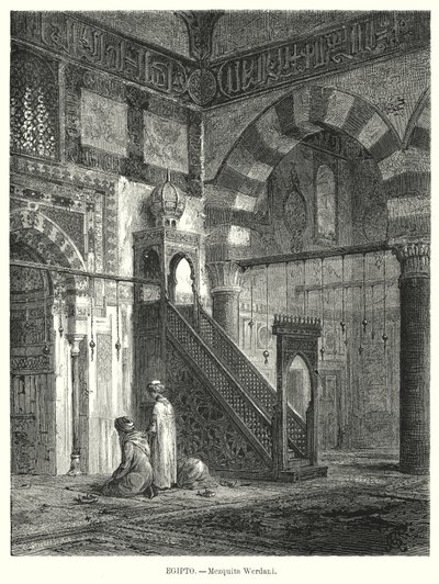 داخل مسجد الأمير التنبغة المريداني ، القاهرة ، مصر (ليتو) بواسطة المدرسة الألمانية