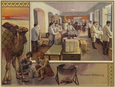 دعاية الأخوين ك و س بوبوف (مطبوعة حجرية ملونة) بواسطة المدرسة الألمانية