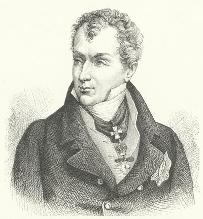 Klemens von Metternich ، أمير Metternich-Winneburg ، دبلوماسي ورجل دولة ألماني (نقش) بواسطة المدرسة الألمانية