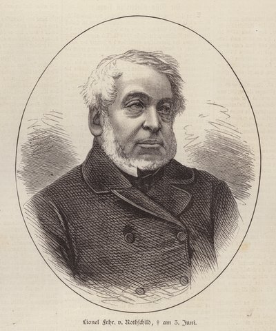 Lionel de Rothschild, British banker, politician and philanthropist (engraving) بواسطة المدرسة الألمانية