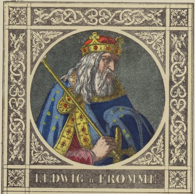 Ludwig D Fromme ، 814-840 (نقش ملون) بواسطة المدرسة الألمانية