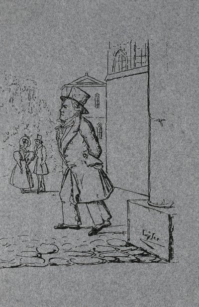 لودفيج فان بيتهوفن (1770-1827) منقوش من قبل يوهان بيتر ليسر (1803-70) بواسطة المدرسة الألمانية