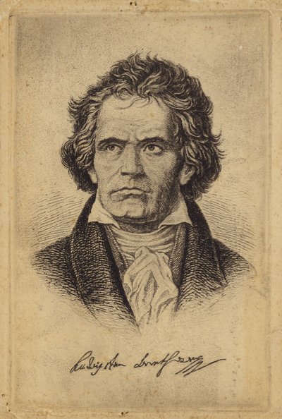 لودفيغ فان بيتهوفن ، ملحن وعازف بيانو ألماني (1770-1827) بواسطة المدرسة الألمانية