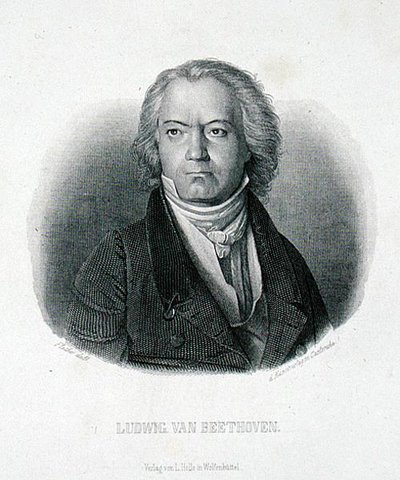 لوجويج فان بيتهوفن (1770-1827) (نقش) بواسطة المدرسة الألمانية