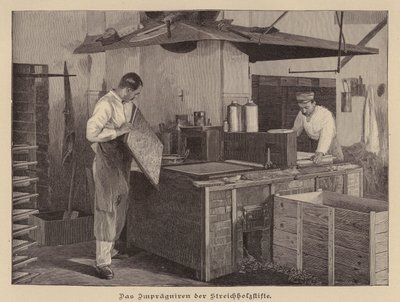 Manufacturing matches (engraving) بواسطة المدرسة الألمانية