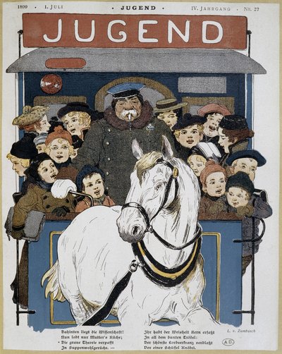 العديد من الأطفال في omnibus -in "" Jugend "" " بواسطة المدرسة الألمانية