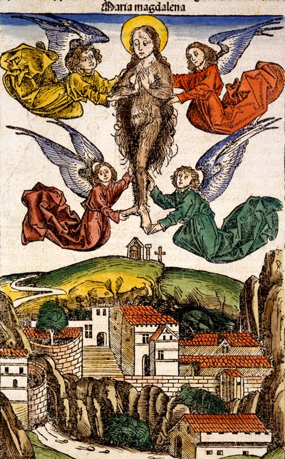 ماريا ماغدلينا من Liber Chronicarum بقلم هارتمان سكل ، 1493 بواسطة المدرسة الألمانية
