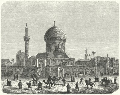 مسجد احمد خياجة وساحة السوق بغداد (نقش) بواسطة المدرسة الألمانية