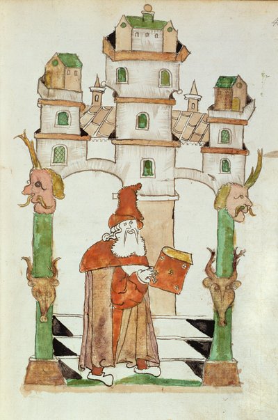 Ms Add 15697 fol.44 المنجم العربي Albumasar ، من تجميع كتبه Jacobus Scracz de Indagine بواسطة المدرسة الألمانية