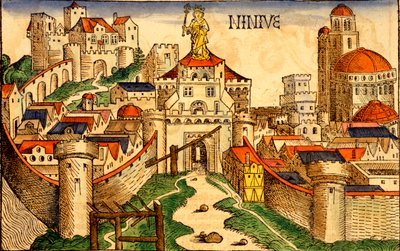 نينوى ، من Liber Chronicarum بقلم هارتمان سكل ، 1493 بواسطة المدرسة الألمانية