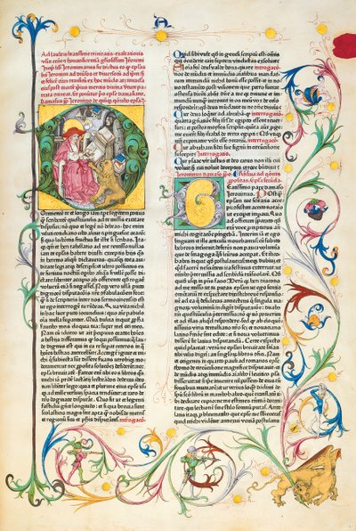 صفحة من Epistolae Hieronymus ، رسائل ومسجلات القديس جيروم ، حرره أدريانوس بريليس بواسطة المدرسة الألمانية