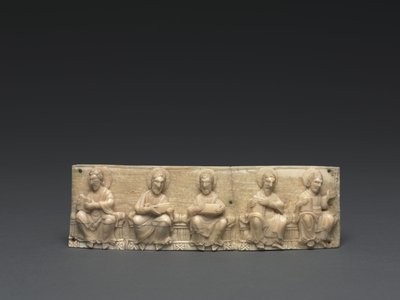 لوحة من مذبح محمول: المسيح والرسل ، وادي الراين السفلى ، 1050-1100 بواسطة المدرسة الألمانية