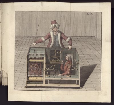 اللوحة الثالثة ، حول لاعب الشطرنج لـ Herr von Kempelen ونسخته ، Leipzig و Dresden: Joh. بريتكوبف ، 1789 بواسطة المدرسة الألمانية