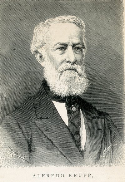 صورة لألفريد كروب (1812-1887) ، صانع الصلب الألماني بواسطة المدرسة الألمانية