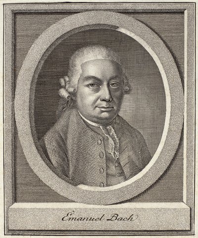 صورة كارل فيليب إيمانويل باخ (1714-1788) بواسطة المدرسة الألمانية