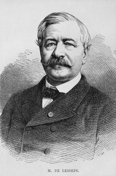 صورة فرديناند ماري ديليسبس (1805-94) ، من مصر لجورج موريتز إيبرس (1837-1898) ، 1881 (نقش وزن الجسم) بواسطة المدرسة الألمانية