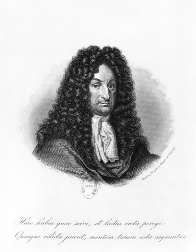 صورة لغوتفريد فيلهلم (1646-1716) بارون دي ليبنيز بواسطة المدرسة الألمانية