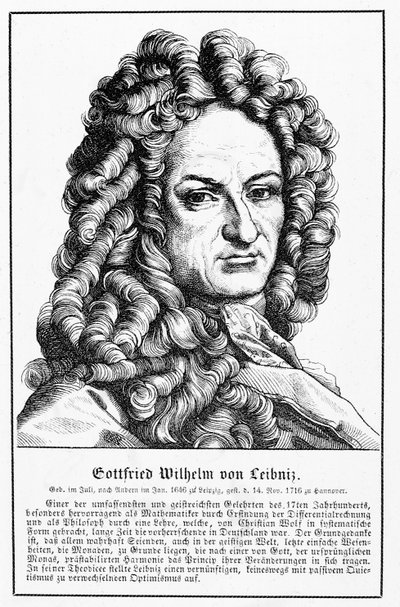 صورة لجوتفريد فيلهلم ليبنيز (1646-1716) بواسطة المدرسة الألمانية