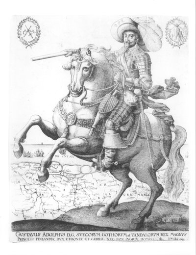 صورة غوستافوس أدولفوس الثاني ملك السويد (1594-1632) بواسطة المدرسة الألمانية