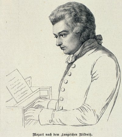 صورة فولفجانج أماديوس موتسارت (1756-91) بواسطة المدرسة الألمانية